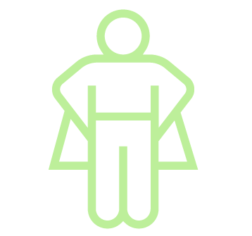 Green superhero icon
